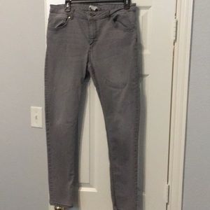 Gray denim skinny jeans
